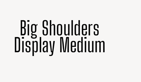 Big Shoulders Display Medium Font