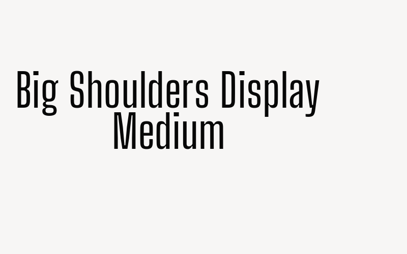 Big Shoulders Display Medium Font