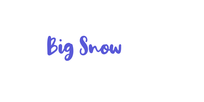 Big Snow Font Download