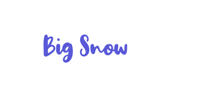 Big Snow Font