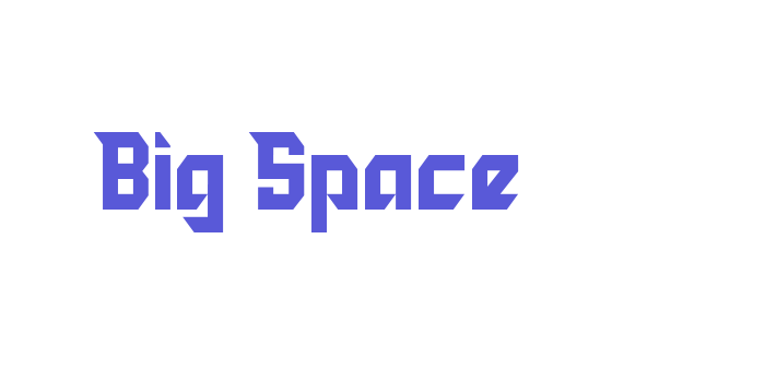 Big Space Font