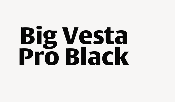 Big Vesta Pro Black Font