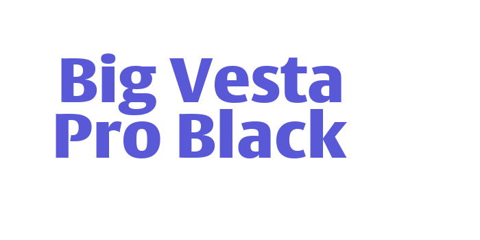 Big Vesta Pro Black Font Download