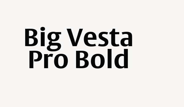 Big Vesta Pro Bold Font