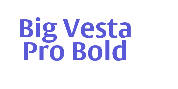 Big Vesta Pro Bold Font