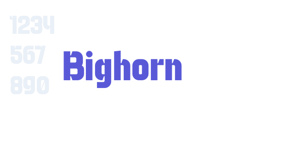 Bighorn font free