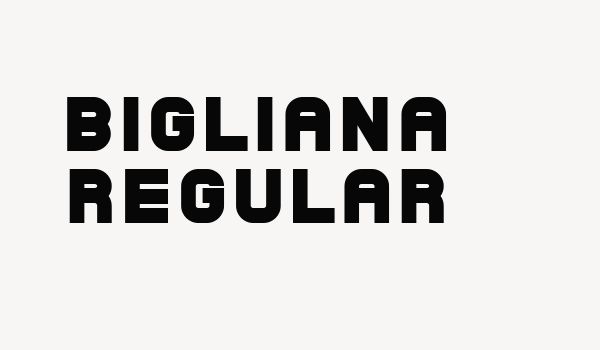 Bigliana Regular Font