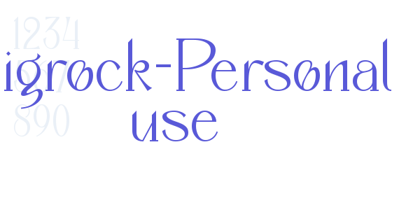 Bigrock-Personal use font free