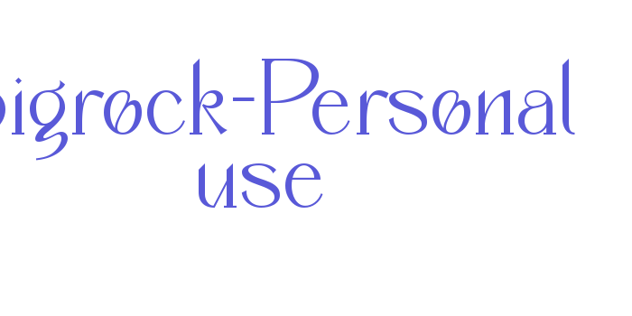 Bigrock-Personal use Font Download