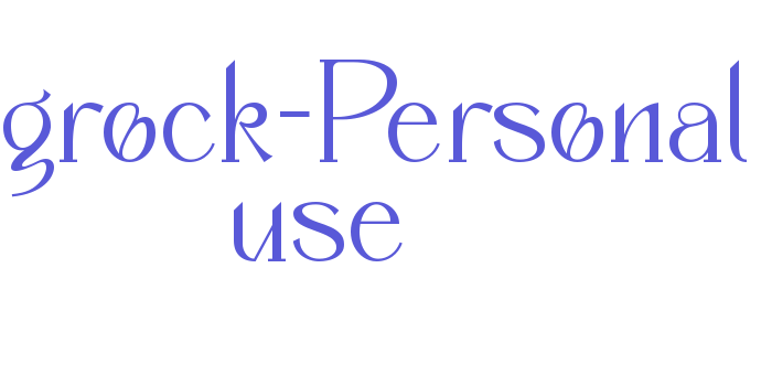 Bigrock-Personal use Font