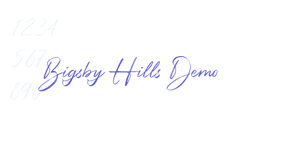 Bigsby Hills Demo font