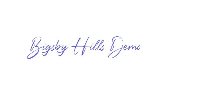 Bigsby Hills Demo Font Download