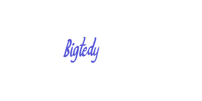 Bigtedy Font Download