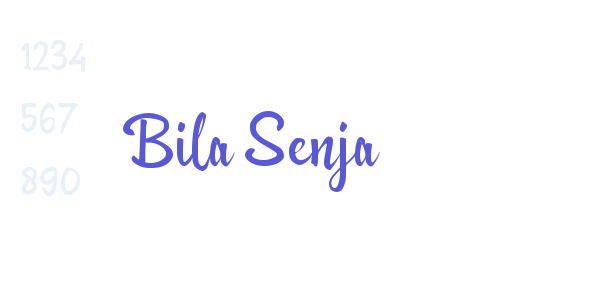 Bila Senja font free