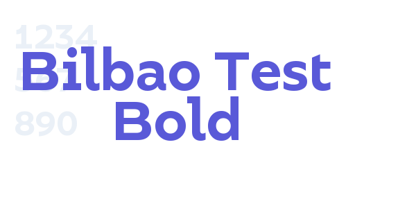 Bilbao Test Bold font free