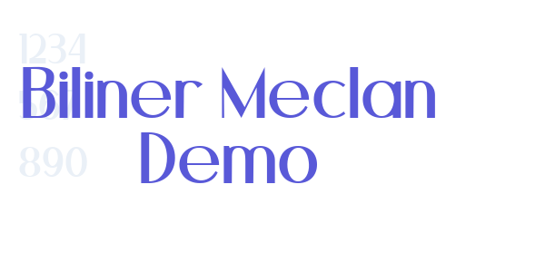 Biliner Meclan Demo font free