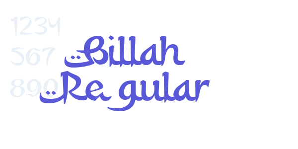 Billah Regular font free