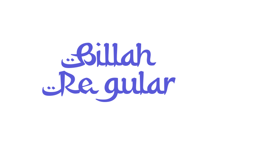 Billah Regular Font Download