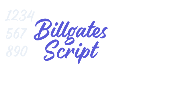 Billgates Script font