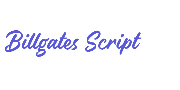 Billgates Script Font Download