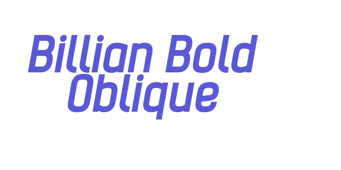 Billian Bold Oblique Font Download