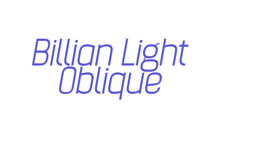 Billian Light Oblique Font