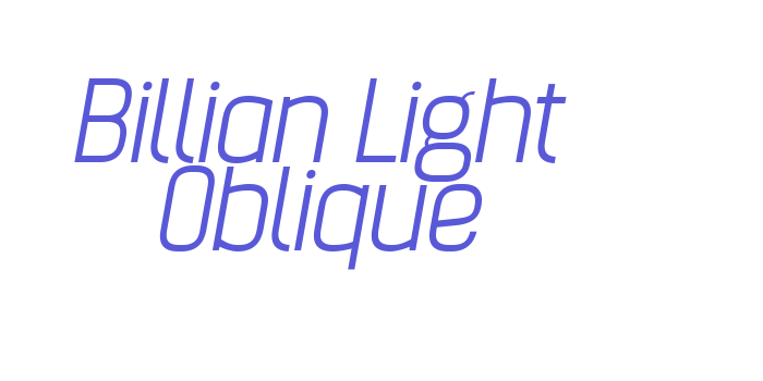 Billian Light Oblique Font Download