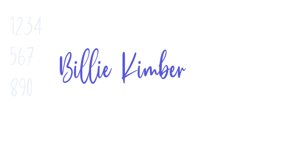 Billie Kimber font free