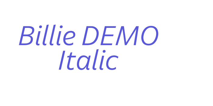 Billie DEMO Italic Font Download