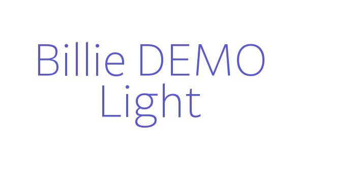 Billie DEMO Light Font Download