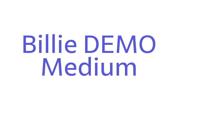 Billie DEMO Medium Font