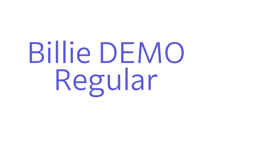 Billie DEMO Regular Font