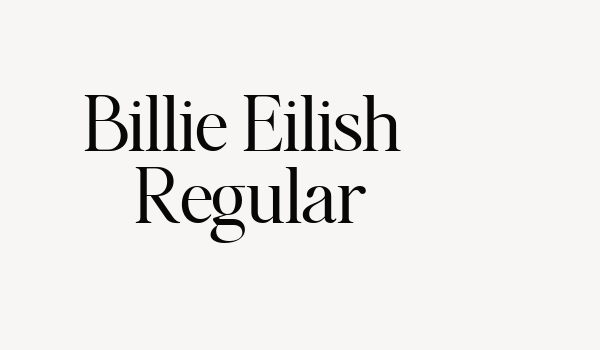 Billie Eilish  Regular Font