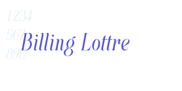 Billing Lottre font free