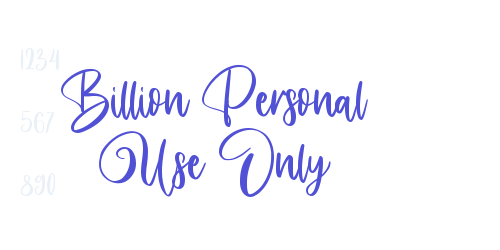 Billion Personal Use Only-font-download