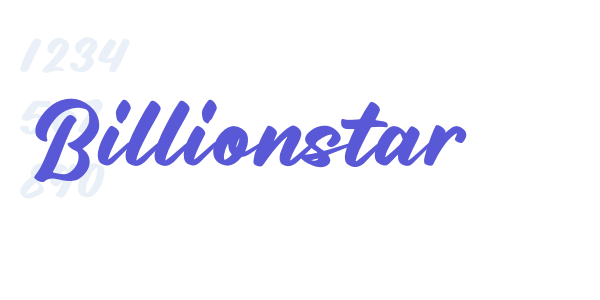 Billionstar font free