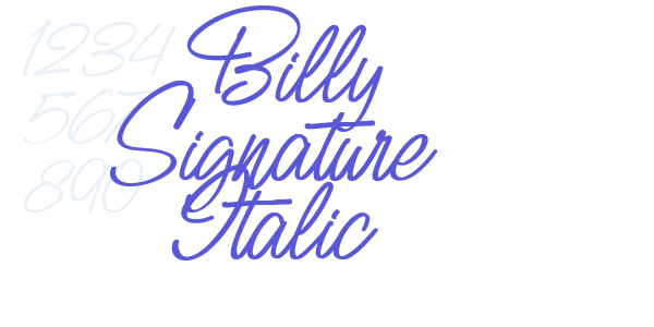 Billy Signature Italic font free