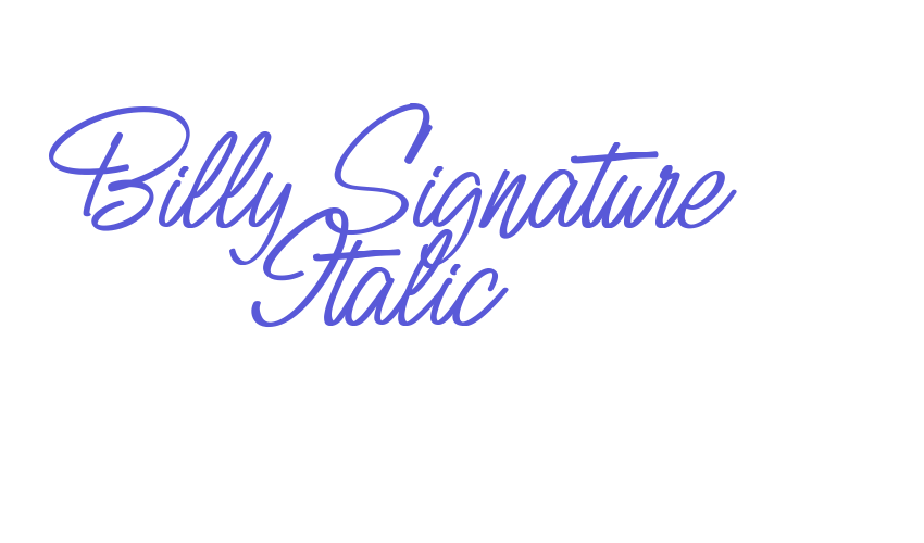 Billy Signature Italic Font Download