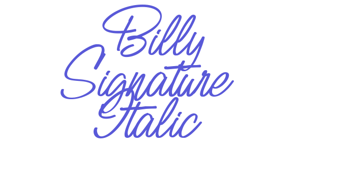 Billy Signature Italic Font Download