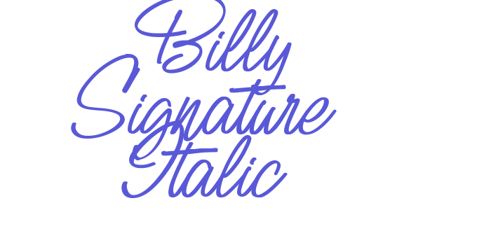 Billy Signature Italic Font