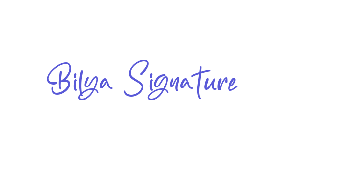 Bilya Signature Font Download