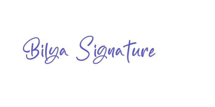 Bilya Signature Font