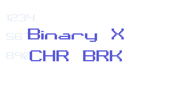 Binary X CHR BRK font free