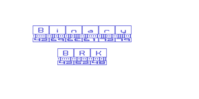 Binary BRK Font Download