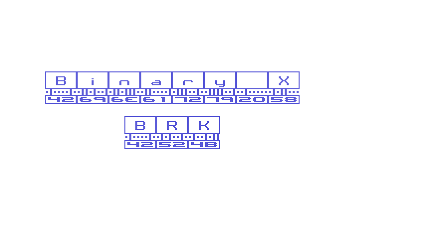 Binary X BRK Font Download