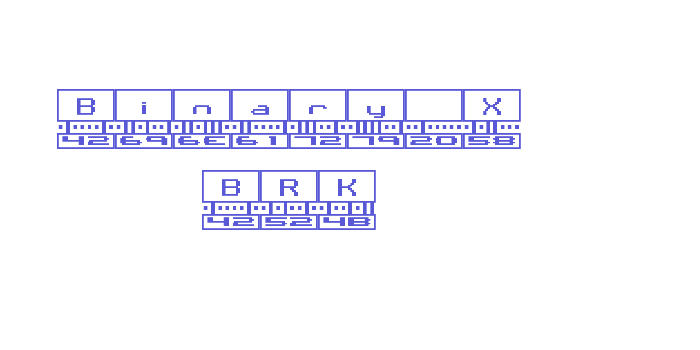 Binary X BRK Font Download