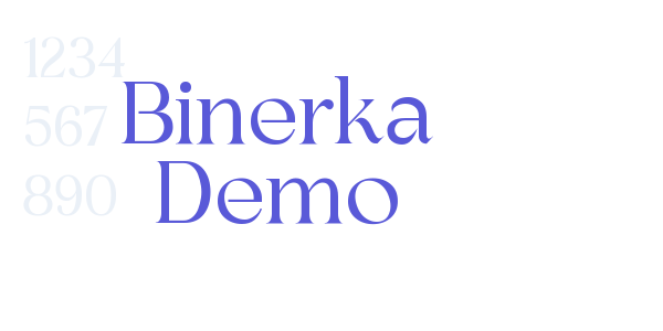 Binerka Demo font free