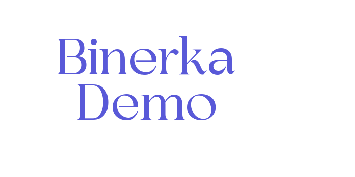 Binerka Demo Font