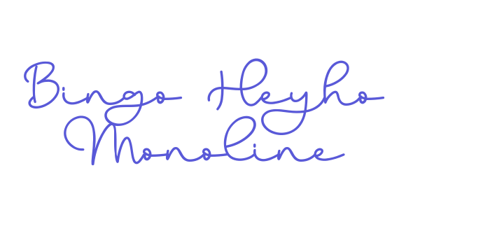 Bingo Heyho Monoline Font Download