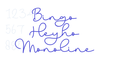 Bingo Heyho Monoline-font-download